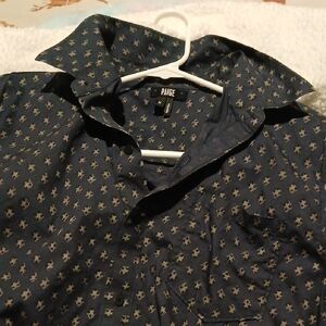 PAIGE Dark Blue Patterned Shirt